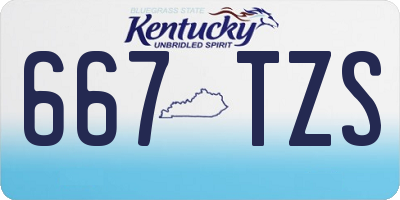 KY license plate 667TZS