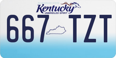 KY license plate 667TZT