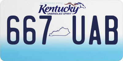 KY license plate 667UAB