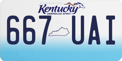 KY license plate 667UAI