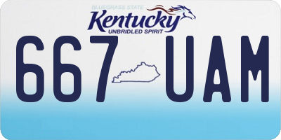 KY license plate 667UAM