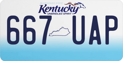 KY license plate 667UAP