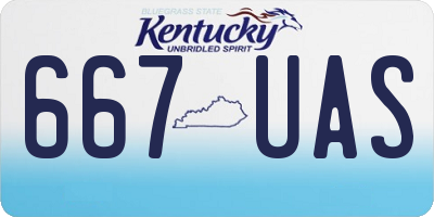 KY license plate 667UAS