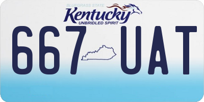 KY license plate 667UAT