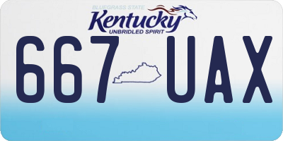 KY license plate 667UAX