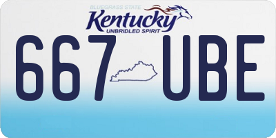 KY license plate 667UBE