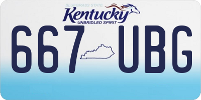 KY license plate 667UBG