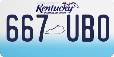 KY license plate 667UBO