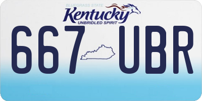 KY license plate 667UBR