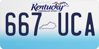 KY license plate 667UCA