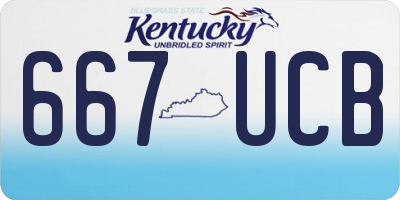 KY license plate 667UCB