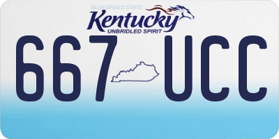 KY license plate 667UCC