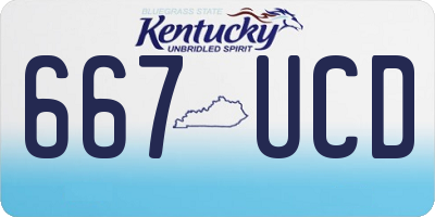 KY license plate 667UCD