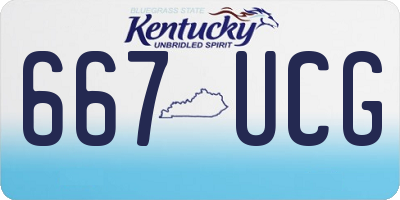 KY license plate 667UCG