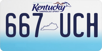 KY license plate 667UCH