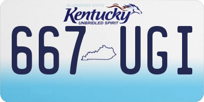 KY license plate 667UGI