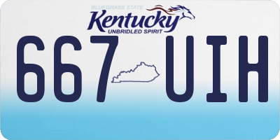 KY license plate 667UIH