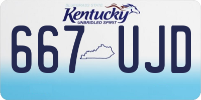 KY license plate 667UJD