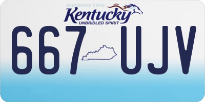 KY license plate 667UJV