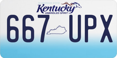 KY license plate 667UPX