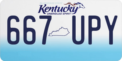 KY license plate 667UPY