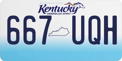 KY license plate 667UQH