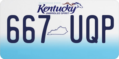 KY license plate 667UQP