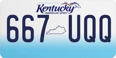 KY license plate 667UQQ
