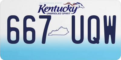 KY license plate 667UQW