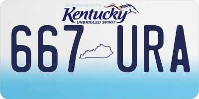 KY license plate 667URA