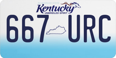 KY license plate 667URC