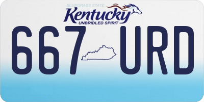 KY license plate 667URD