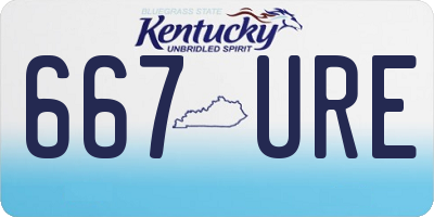 KY license plate 667URE