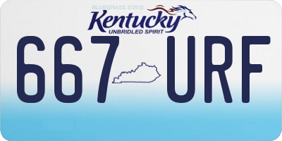 KY license plate 667URF