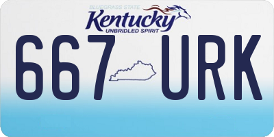 KY license plate 667URK