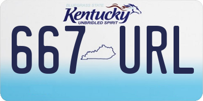 KY license plate 667URL