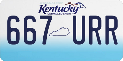 KY license plate 667URR