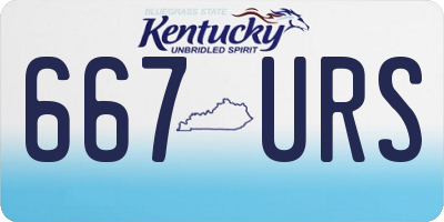 KY license plate 667URS