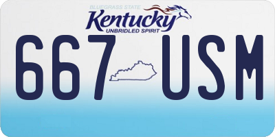 KY license plate 667USM