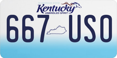 KY license plate 667USO