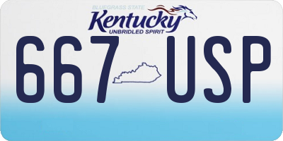KY license plate 667USP