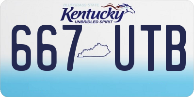 KY license plate 667UTB