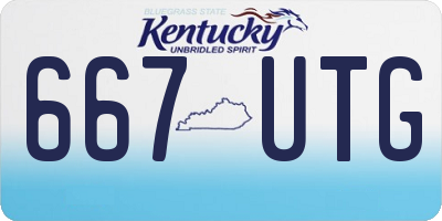 KY license plate 667UTG