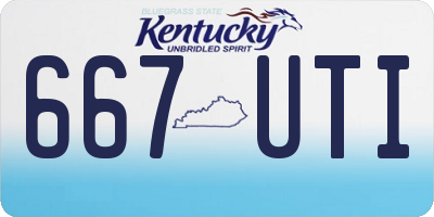 KY license plate 667UTI