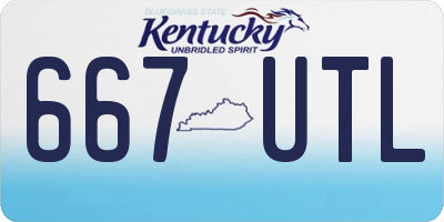 KY license plate 667UTL