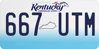 KY license plate 667UTM