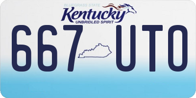 KY license plate 667UTO