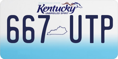 KY license plate 667UTP