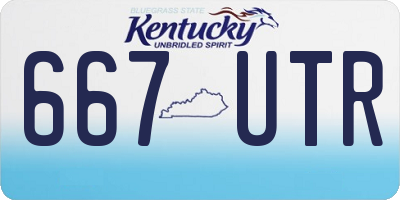 KY license plate 667UTR