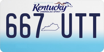 KY license plate 667UTT